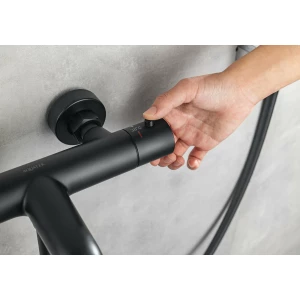 Смеситель Aquatek термостатический для ванны матовый черный AQ1043MB