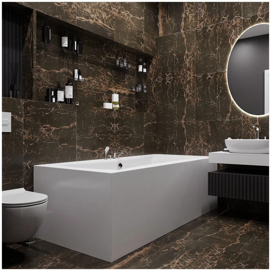 Акриловая ванна Lavinia Boho Evan S1-3711018P универсальная (комплект 3 в 1) 180x80 см