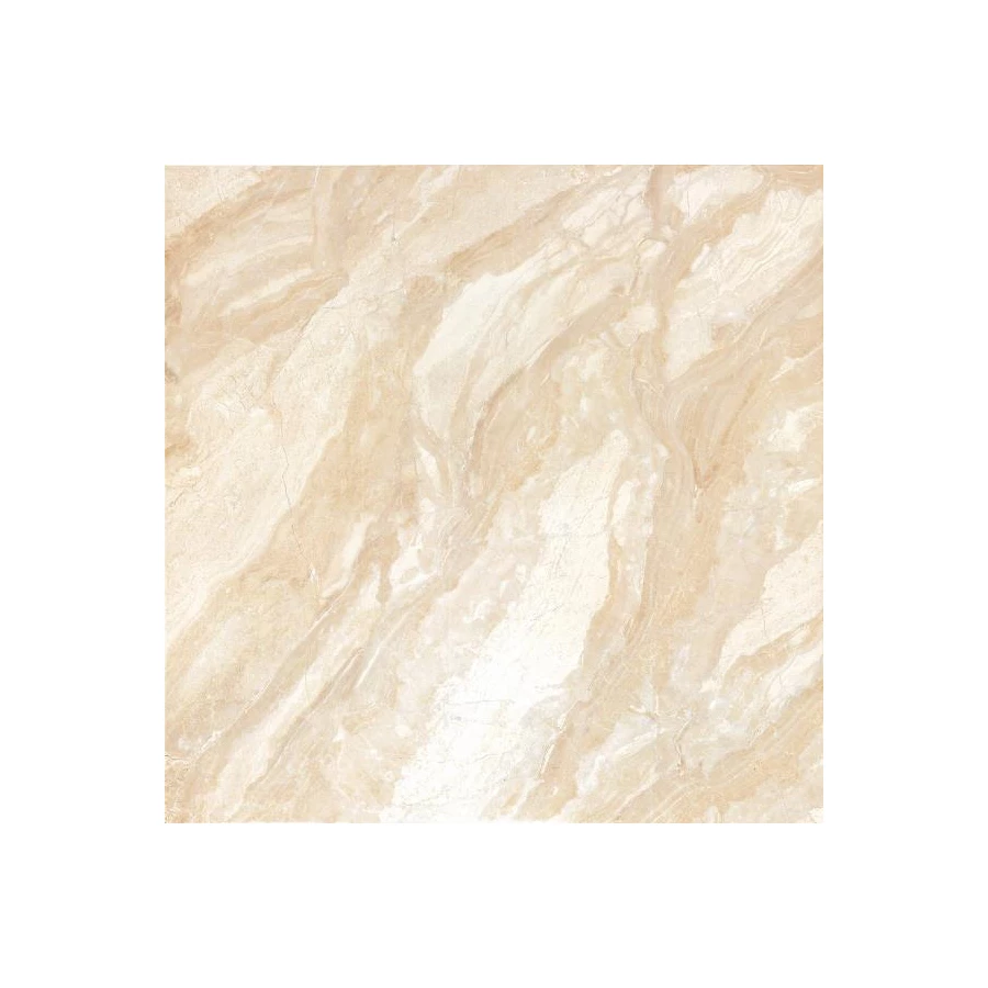 Керамогранит Caramelle EcoStone Breccia Oniciata Pol глянцевый бежевый BAST30390PA 90х90 см