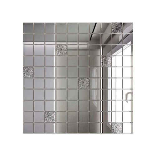 Мозаика ДСТ зеркальная Серебро + Хрусталь С90Х10 2,5 х 2,5/30 x 30 см