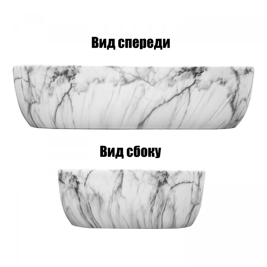 Раковина-чаша Azario накладная овальная темный мрамор AZ-2143-P-M805 61x41x14.5 см