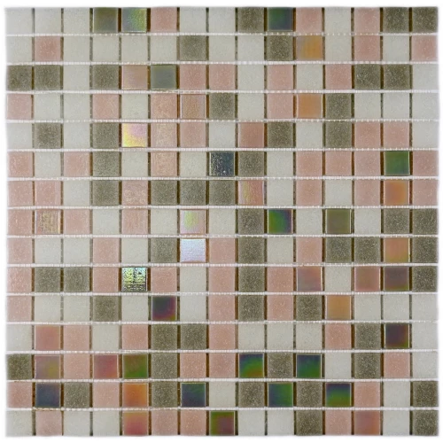 Мозаика Bonaparte Стеклянная мозаика Pale 20х20 глянцевая серо-розовая 32,7х32,7 см