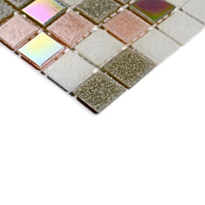 Мозаика Bonaparte Стеклянная мозаика Pale 20х20 глянцевая серо-розовая 32,7х32,7 см