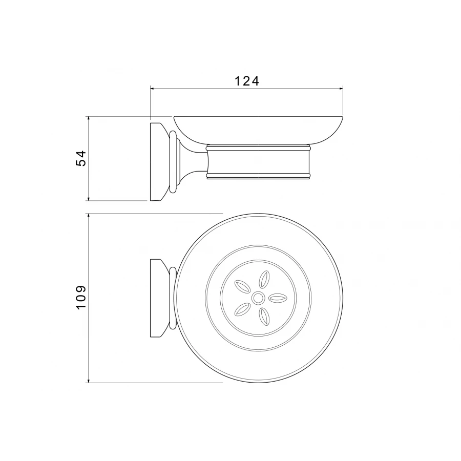 Мыльница Aquatek Классик полированная золото AQ4503PG