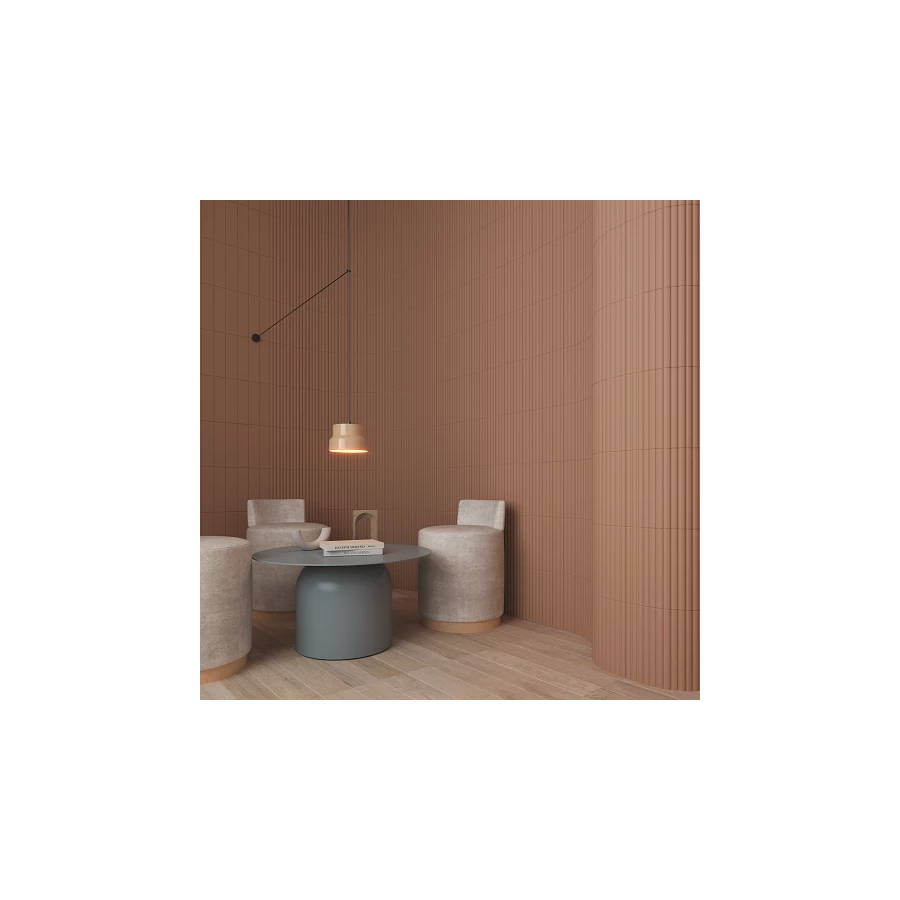 Плитка настенная DNA Match Curved Tan Matt 130862 матовая бежевая 25х6,25 см