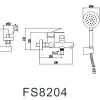 Смеситель Fmark для ванны FS8204
