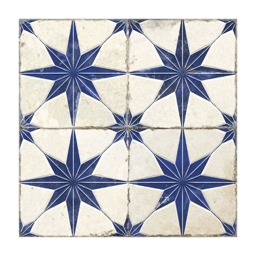 Керамическая плитка Peronda FS Star Blue LT матовая бело-синяя 0100338187 45х45 см