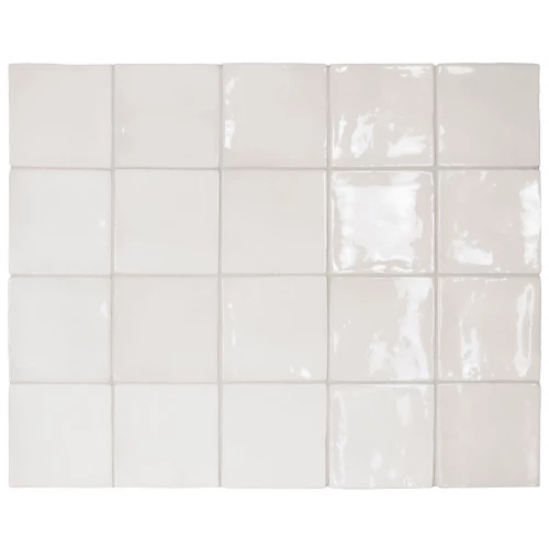 Плитка керамическая Equipe Манакор Whите / Manacor White глянцевая белая 26919 10х10 см