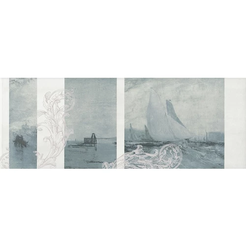 Декор Kerama Marazzi Ньюпорт Корабли зеленый STG\B207\15016 40х15 см