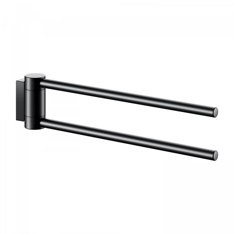Полотенцедержатель Plan двойной поворотный чёрный матовый 14919370000 300 мм