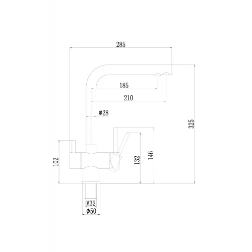 Смеситель Fmark для кухонной мойки под фильтр питьевой воды FS1362C