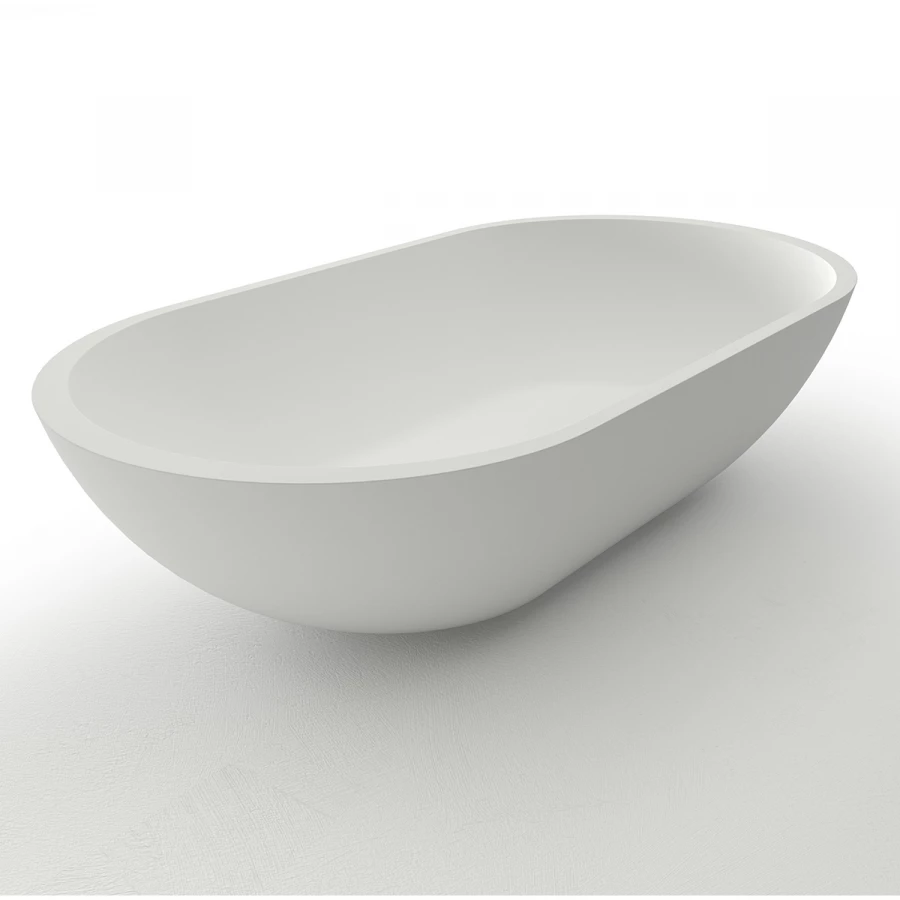 Раковина Azario накладная из искусственного камня белая матовая AZ-1132S 65x35x16 см