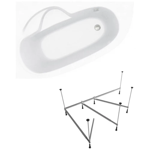 Акриловая ванна Lavinia Boho Bell Pro S1-3702150L левая (комплект 2 в 1) 150x100 см