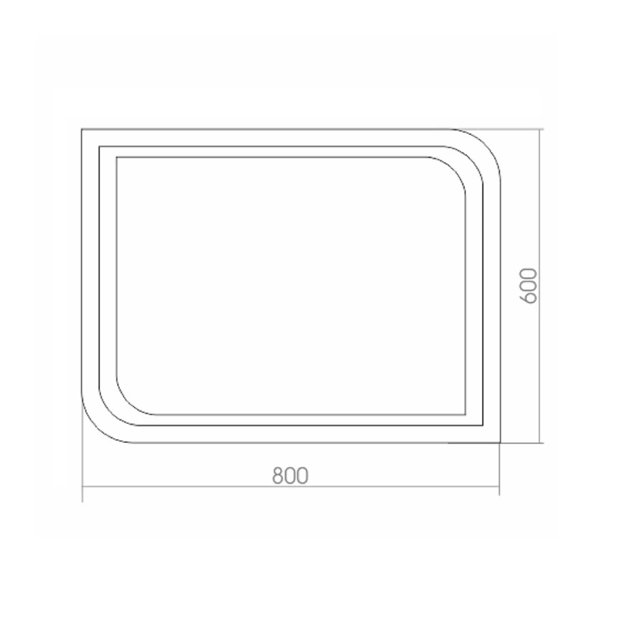Зеркало Azario Персей c подсветкой и диммером сенсорный выключатель ФР-00000949 80х60 см