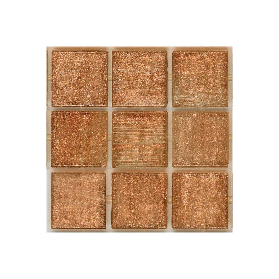 Мозаика стеклянная Trend Brillante Opale 222 с авантюрином 2x2 на пленке глянцевая коричневая Br222 31,6х31,6 см