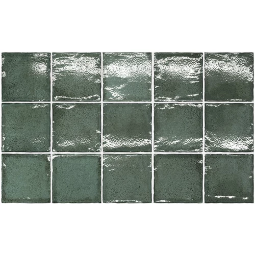 Плитка керамическая Equipe Алтея Пине Греен / Altea Pine Green глянцевая зеленая 27603 10х10 см