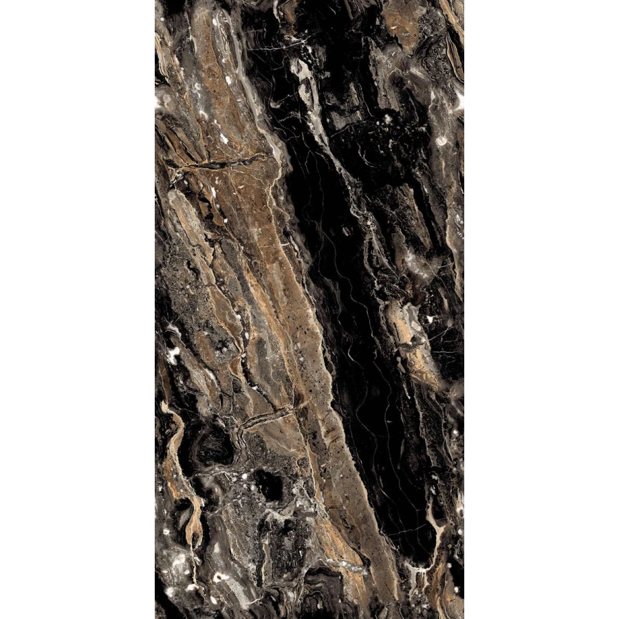 Керамогранит Gresant Inari Dark Infinia Hight Glossy глянцевый коричневый 120х60 см