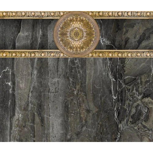 Плитка настенная Unicer Sublime Zocalo Blackwood глянцевая черная 23,5х20 см