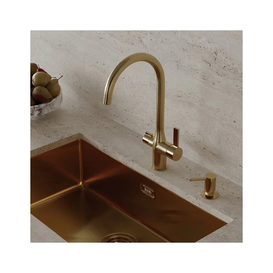 Дозатор Iddis Kitchen Line латунь матовое золото SDIMG00i59