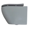 Унитаз подвесной Azario Grado безободковый с быстросъемным сидением микролифт серый матовый AZ-0046 SP MDG 37х49х37 см
