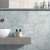 Плитка настенная Equipe Саббиа Сторм Блуе / Sabbia Storm Blue матовая голубая 31881 10х10 см