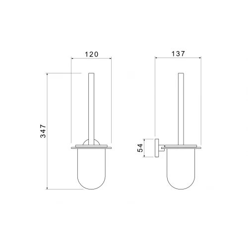 Ершик Aquatek Оберон матовый черный AQ4210MB