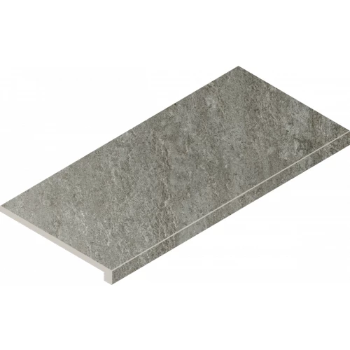 Ступень фронтальная из керамогранита Italon Магма Фог Грип матовая серая 620070002963 60х33 см