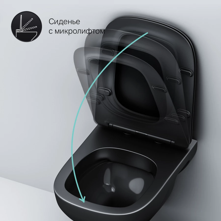 Унитаз подвесной Am Pm X-Joy FlashClean с сиденьем микролифт C85A1700MBSC