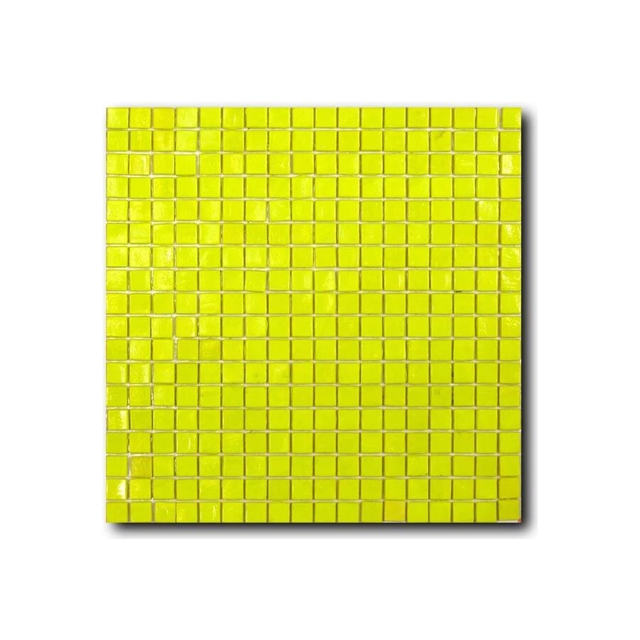 Стеклянная мозаика Art&Natura Classic Glass сетка 15х15 глянцевая желтая claudia2 29,5х29,5 см