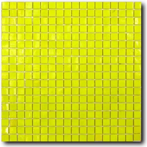 Стеклянная мозаика Art&Natura Classic Glass сетка 15х15 глянцевая желтая claudia2 29,5х29,5 см