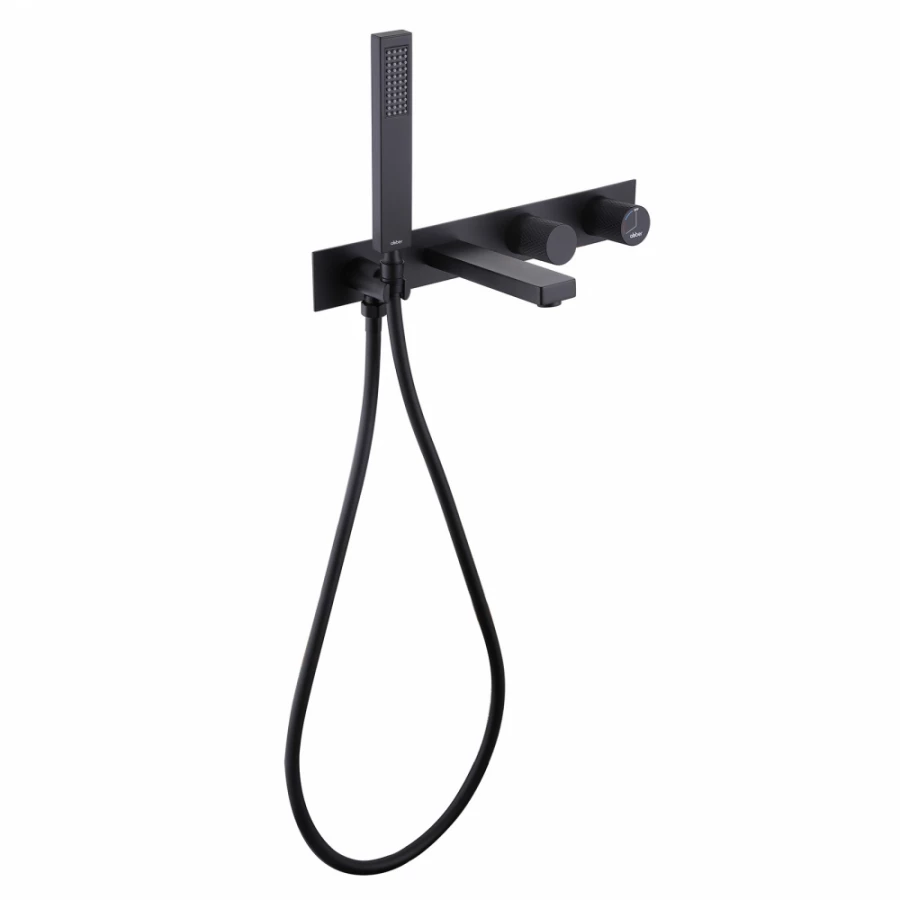 Смеситель Abber Rund для ванны скрытого монтажа черный матовый AF8730B