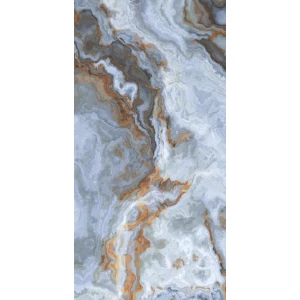 Керамогранит Seratonia Carving-Glossy GS Harlow Blue светло-голубой 120х60 см