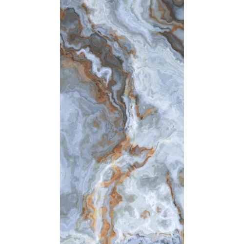 Керамогранит Seratonia Carving-Glossy GS Harlow Blue светло-голубой 120х60 см