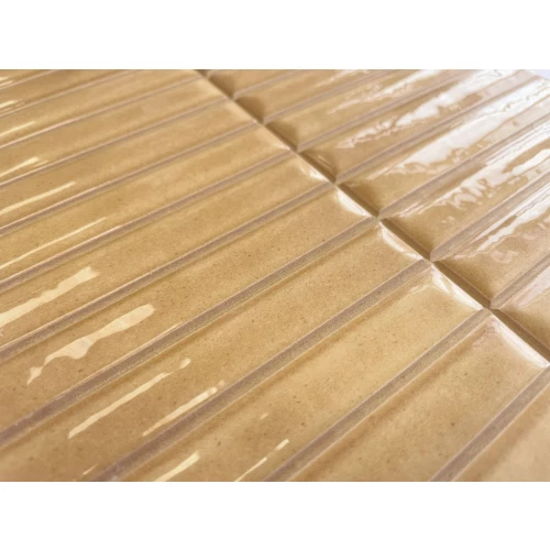 Плитка настенная Harmony Peronda Срисп Инг Голд / Crisp Ing Gold глянцевая жёлтая 42020 9,9х1,5 см