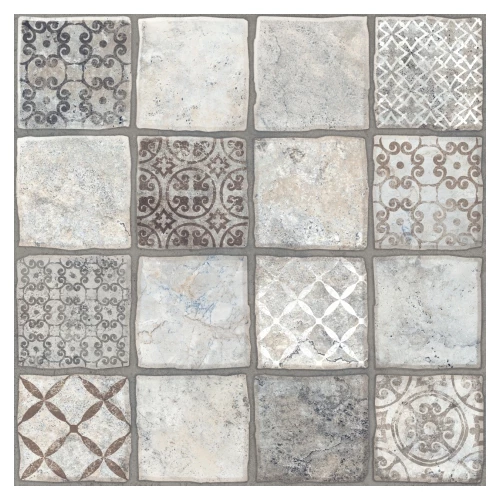 Керамогранит Керамин Карфаген 1Д светло-серый 40*40 см