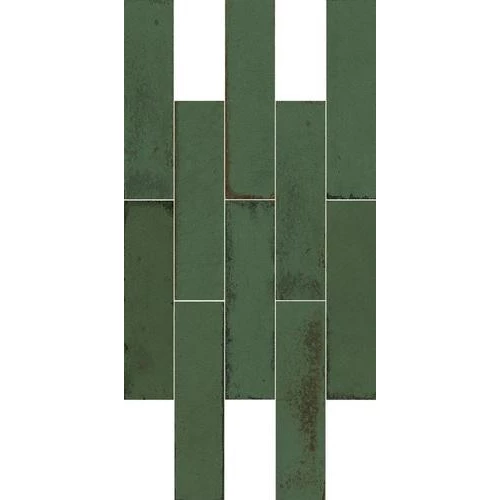 Керамогранит Ape Ceramica Murus Viridi зеленый 7х28 см