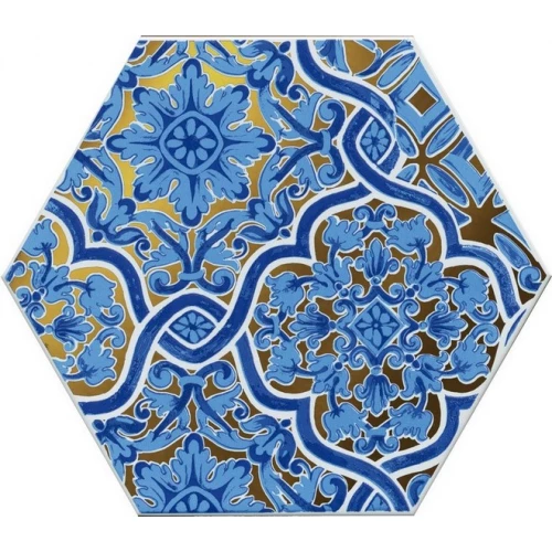 Плитка настенная Kerama Marazzi Талья 5 Декор глянцевый синий VT\A431\24000 23,1х20 см