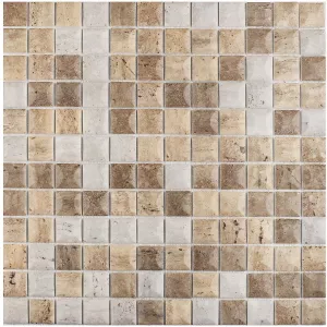 Стеклянная мозаика Vidrepur Stones Mix edna travertino blend 31,7х31,7 см