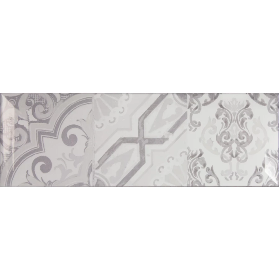 Плитка настенная Monopole Antique gris brillo bisel 30х10 см