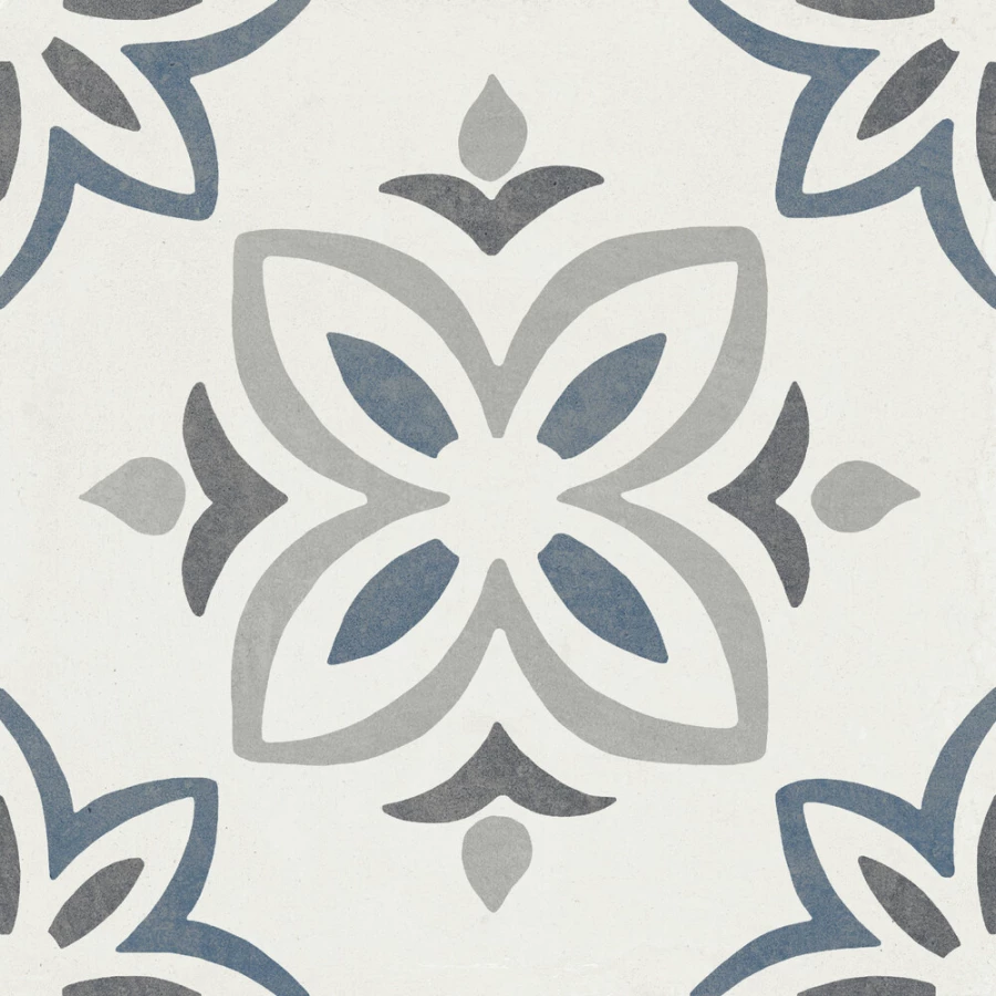 Керамогранит Harmony Peronda Provenza Blue Bloom матовый многоцветный 3386037791 22,3х22,3 см