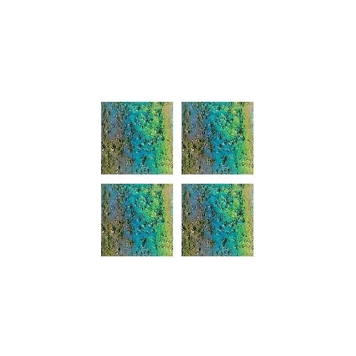 Стеклянная мозаика JNJ Mosaic Gold Link сетка 2x2 глянцевая зеленая NA75-1 32,7х32,7 см