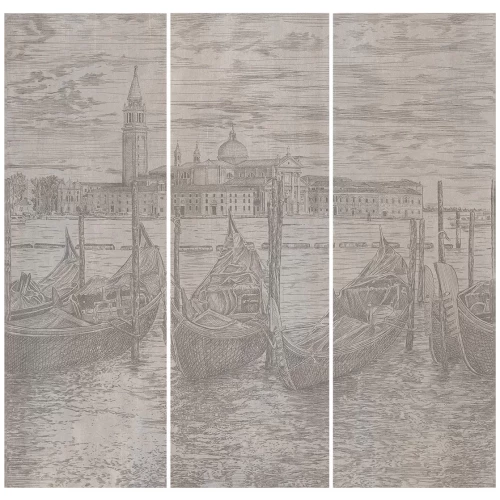 Панно Kerama Marazzi Гварди из 3-х частей 30x89,5 обрезное матовое серое VT/A622/3x/13126TR 90х89,5 см