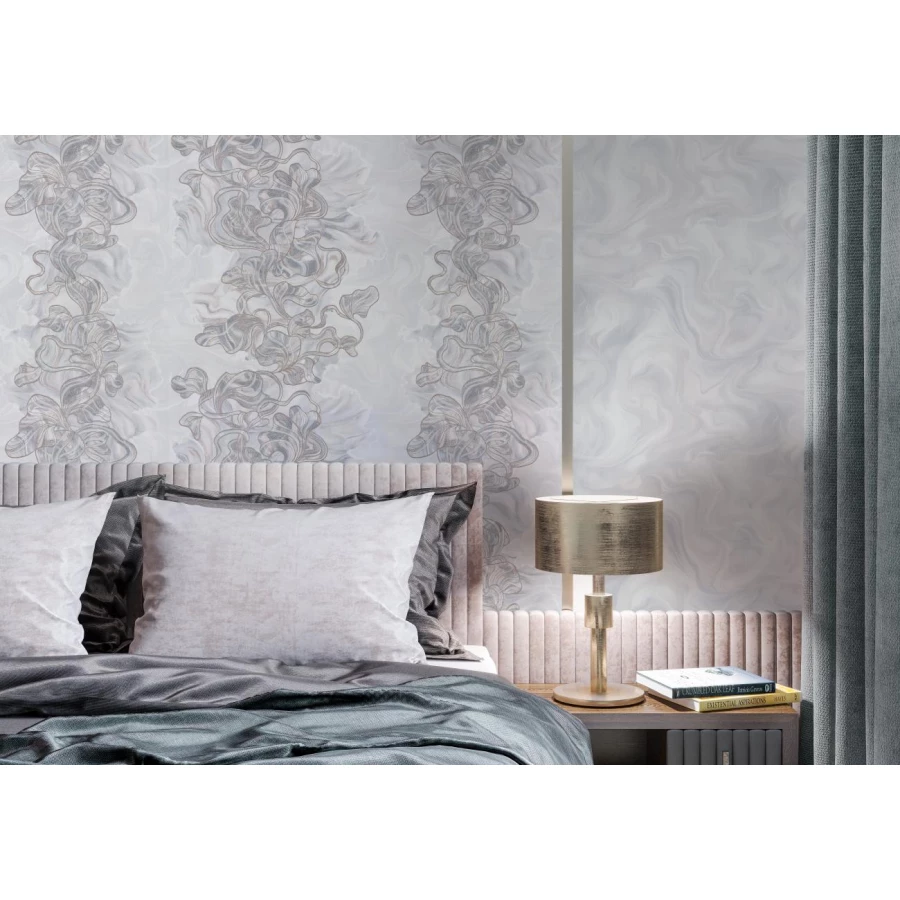 Обои флизелиновые Palitra Home Protect-Ultra серые HC31228-48a 1,06х10,05 м