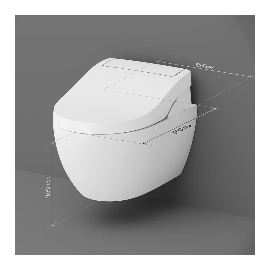Унитаз подвесной Am Pm Awe с электронной крышкой-биде Clean Care C111739SC