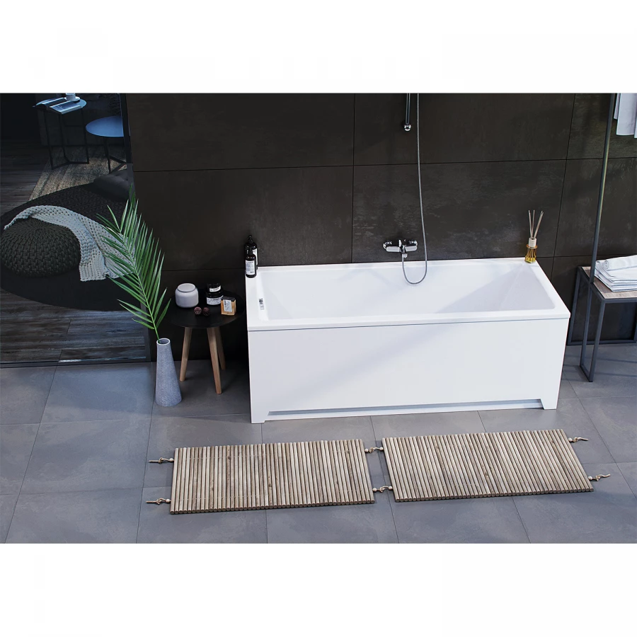 Ванна акриловая Azario Emilia прямоугольная пристенная AV.0011250 150х70 см