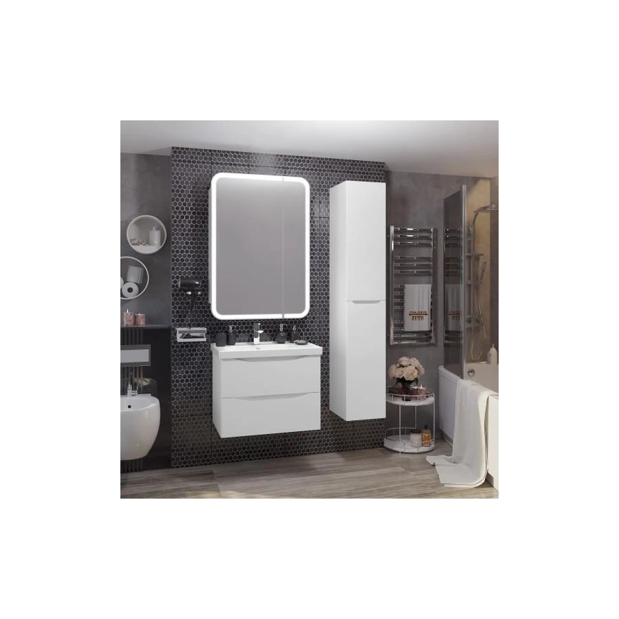 Тумба Opadiris Элеганс 70 белый матовый раковина Frame 70 00-00006756