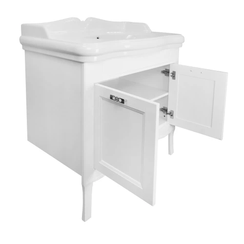 Комплект тумба Azario Carolina 90/2 с раковиной Victorian 90 kale патина белая CS00088516 90х87х50