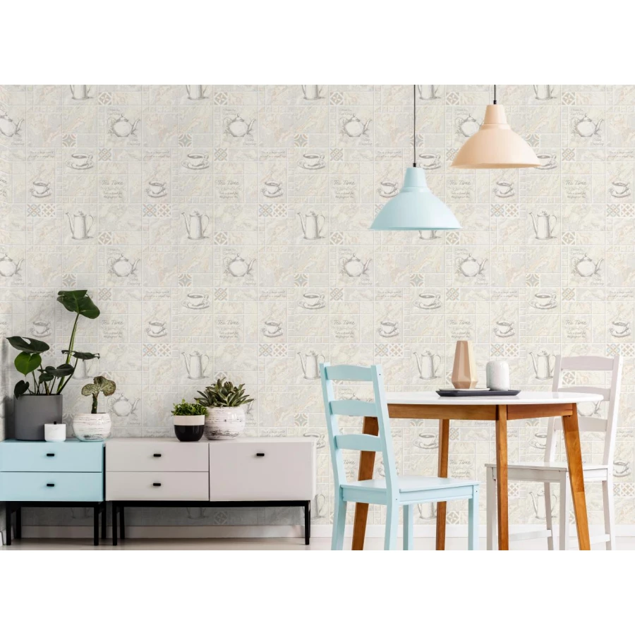 Обои виниловые Palitra Home Tea Time HomeColor бежевые HC11060-12 0,53х10,05 м