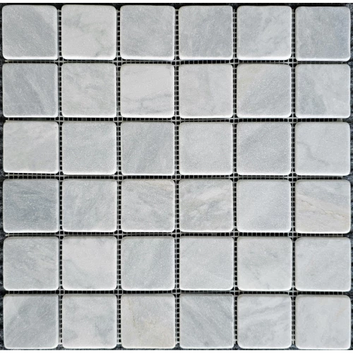 Мозаика Pixel mosaic Мрамор Ice Grey чип 48х48 мм сетка Полированная PIX 338 30,5х30,5 см