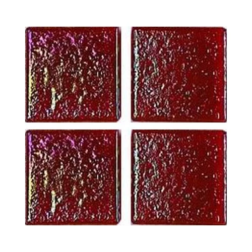 Стеклянная мозаика JNJ Mosaic Gold Link сетка 2x2 глянцевая красная ND99 32,7x32,7 см